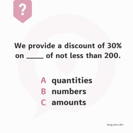 What's the difference between amount / number / quantity 有什麼不一樣 ? | 自研恣 ...