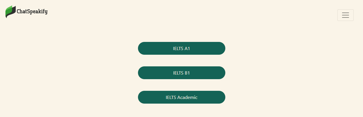 IELTS Menu ChatSpeakify